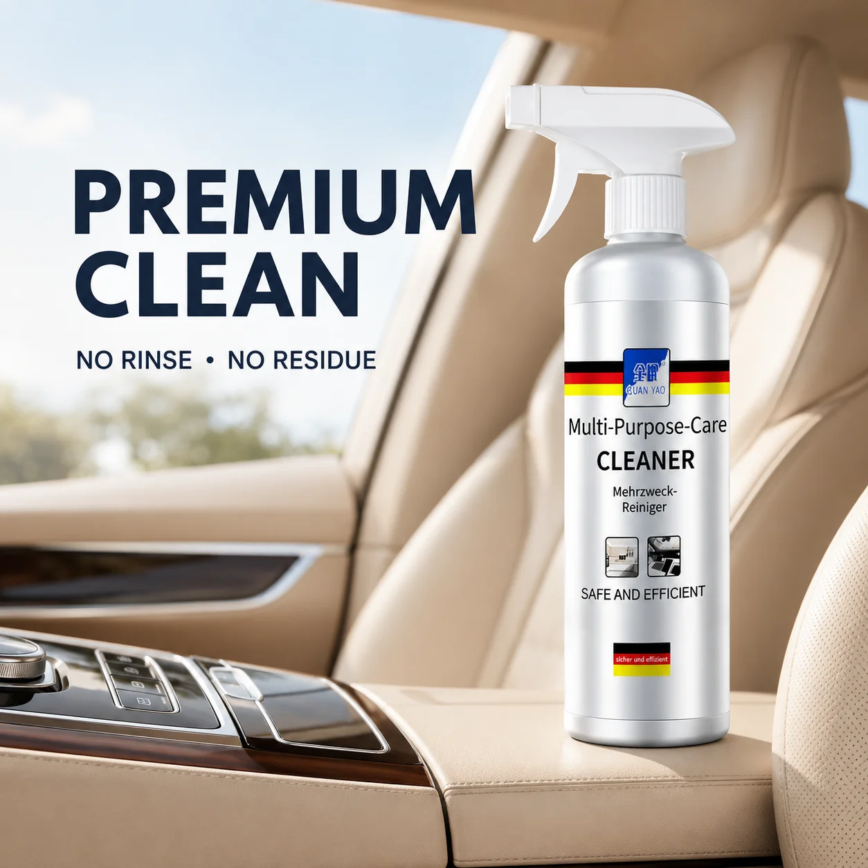 New Update Multifunctional Car Upholstery Cleaner Car Upholstery Seat Waterless Wash Powerful De-Greasing Cleaner Universal