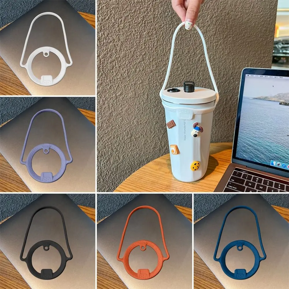 

1Pcs Silicone Water Bottle Handle Leakproof Keep Drinks Hot Cold Insulated Tumblers Dia 85 to 100mm Universal for Tyeso Mug