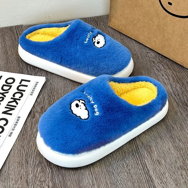 Winter Cotton Bear Plush Slippers Women Indoor Outdoor Wear Soft Thick Non-slip Warm Cute Design Fashion Versatile