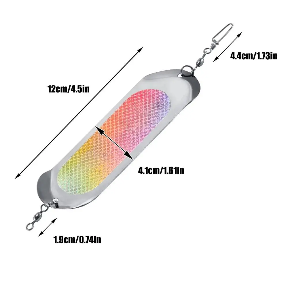 Description Picture 2 of itemReflective Fishing Trolling Flasher Durable Glow Flasher Fly Trolling Lure Rust-Resistant Enhanced Visibility