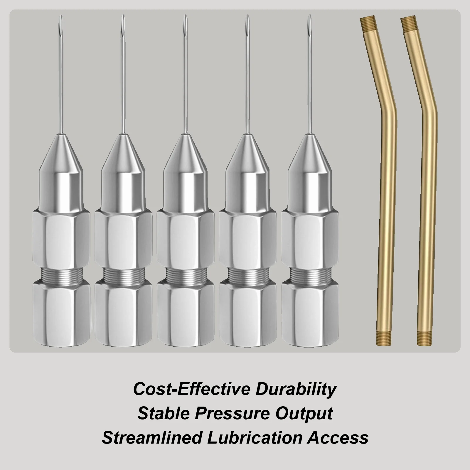 Grease Needle Adapter Compact Ultra-Slim Grease Needle Nozzles Set For Truck Vehicle RV Sedan Automotive Pickup