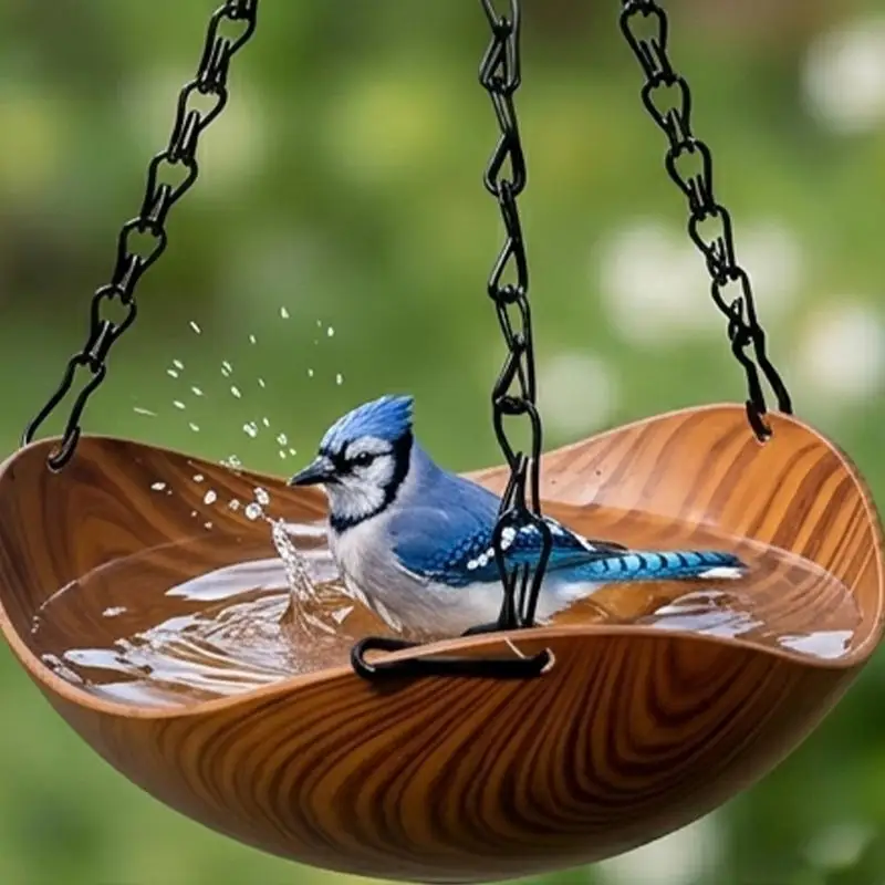 Outdoor Hanging Iron Bird Feeder Tray Multipurpose Water Bowl for Garden Balcony Hummingbird Small Bird Feeding