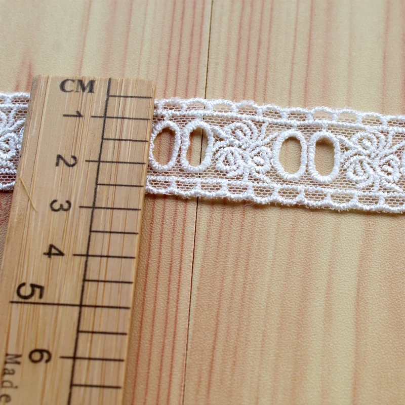 Hollow Flower Embroidered Rose Mesh Lace Trim, DIY Clothes, Wedding Dress, Clothing Patchwork, High Quality, 3 Yard, 2cm Wide