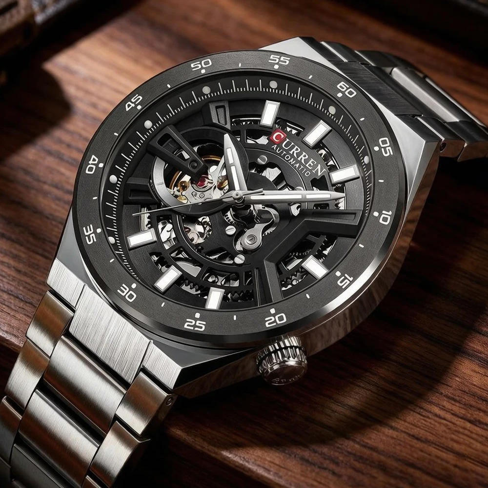 curren-new-arrival-men's-mechanical-watch-stylish-stainless-steel-strap-mechanical-self-winding-luminous-hands-business-casual