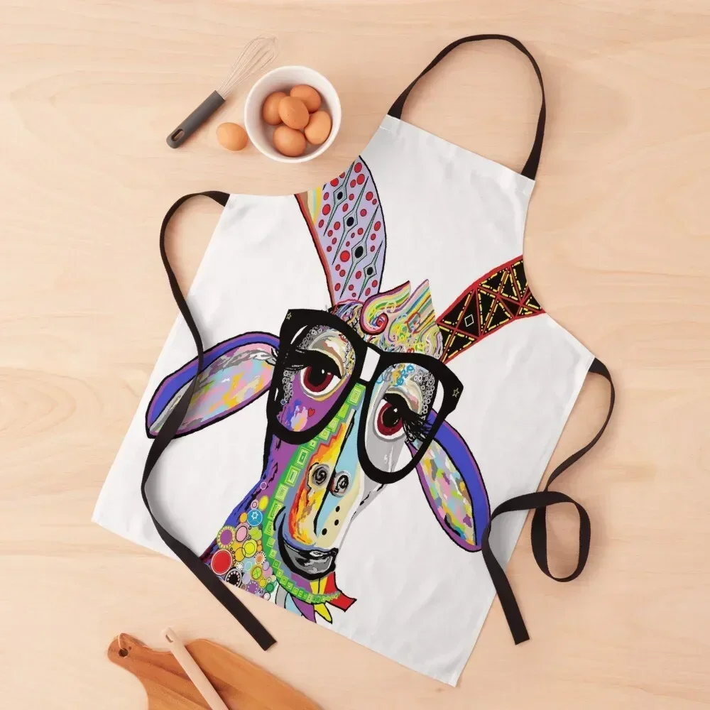 

Hipster Goat Apron Woman Kitchen Household Items Apron