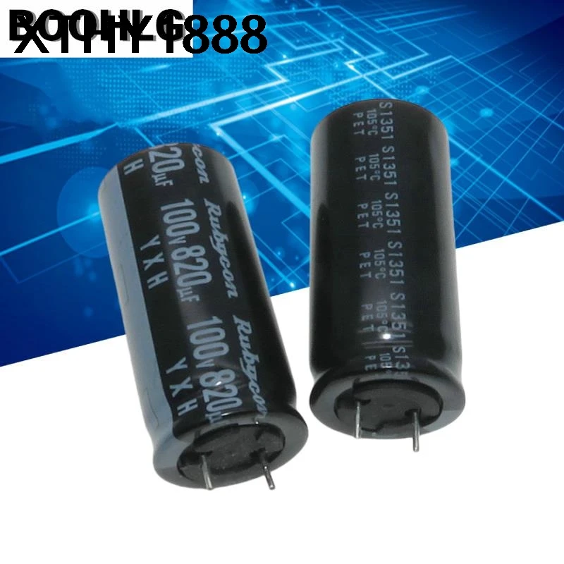 5PCS 820UF 100V Electrolytic Capacitor 100V 820UF 18X40 YXH High Frequency Low Resistance