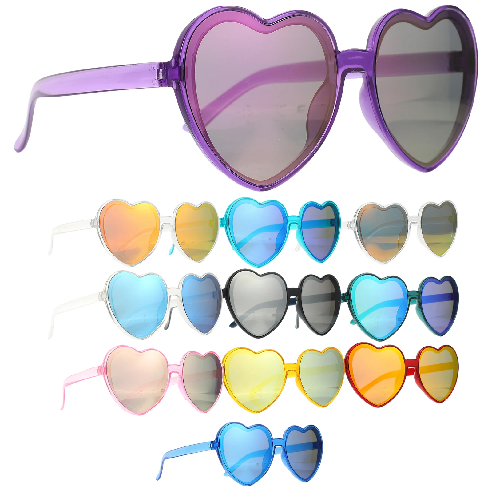 

Heart Shaped Sunglasses Fashionable Eyewear Props for Women Men Party Accessories Heart Eyeglasses Stylish Photo Fun Trendy