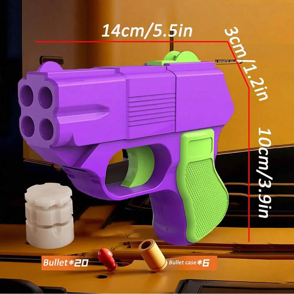 1pc giocattolo per bambini COP Gun Shell può essere rimosso Soft Bullet Pistol Manual con proiettili Multi colore non c' è bisogno di caricare Soft Gun Teenag