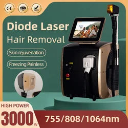 2024 Newest Ice Titanium 808nm Diode Laser Hair Removal Machine 3 wavelengths Alexandrit Laser Painless Permanent Hair Removal