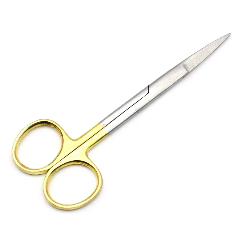 

Dental Scissors Surgical Instrument Stainless Steel Straight/curved Tip Forceps Gold Plated Handle Tweezer Dentistry Clinic Tool