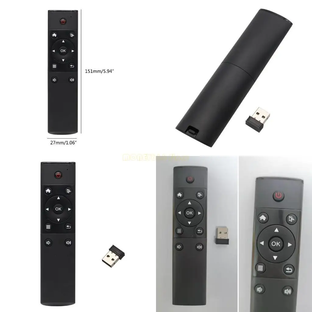 F62C Universal Wireless 2.4GHz Air Mouse Control Remoto con Receptor USB para Box Plug for Play Drive Gratis