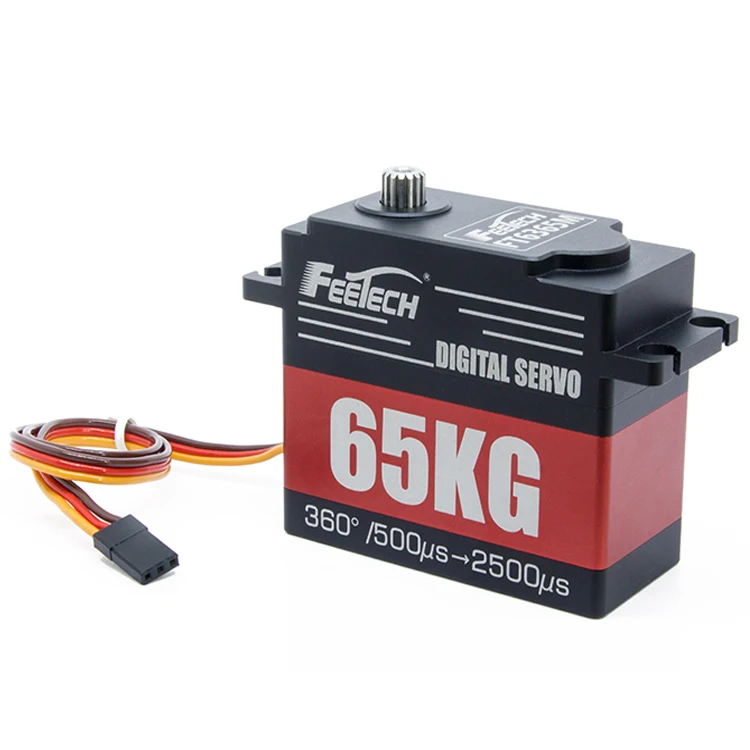 Servo sin escobillas Unisex de 65kg, componentes de Motor de Dron RC FPV, fabricante estándar, Robot Servo resistente al agua, engranaje de dirección para niños