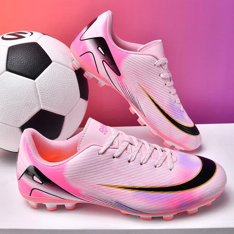 

New Men Football Boots Outdoor Sport Soccer Shoes Long Spikes Adult Breathable Match Cleats Comfortable Training Boys Non Slip