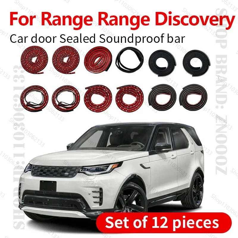 Car Door Strip Rubber Double Layer Sealing Protector Soundproof Dustproof Seal Strip 12PCS For Land Rover Range Range Discovery