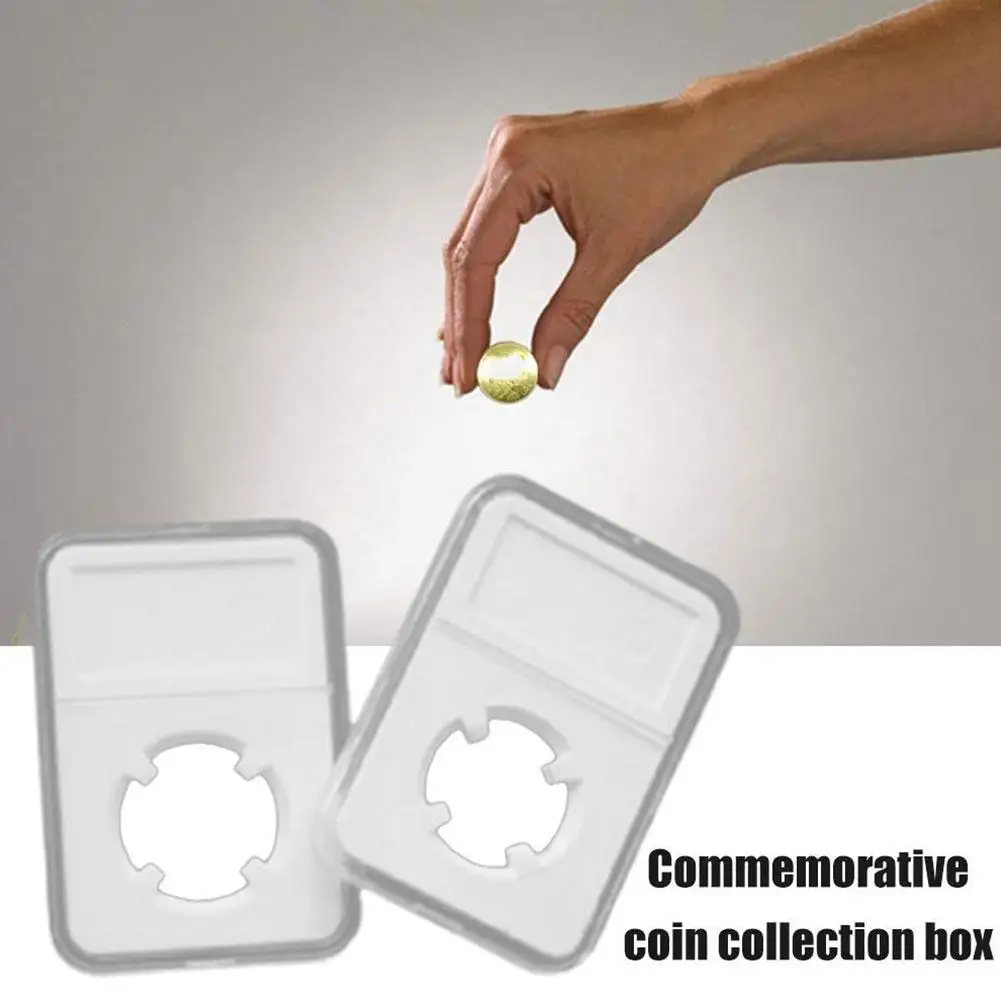 32mm Coin Cases Holder Chinese Rabbit Year Coin Silver Dollar Collection Box Gift Protection Boxes Case Container