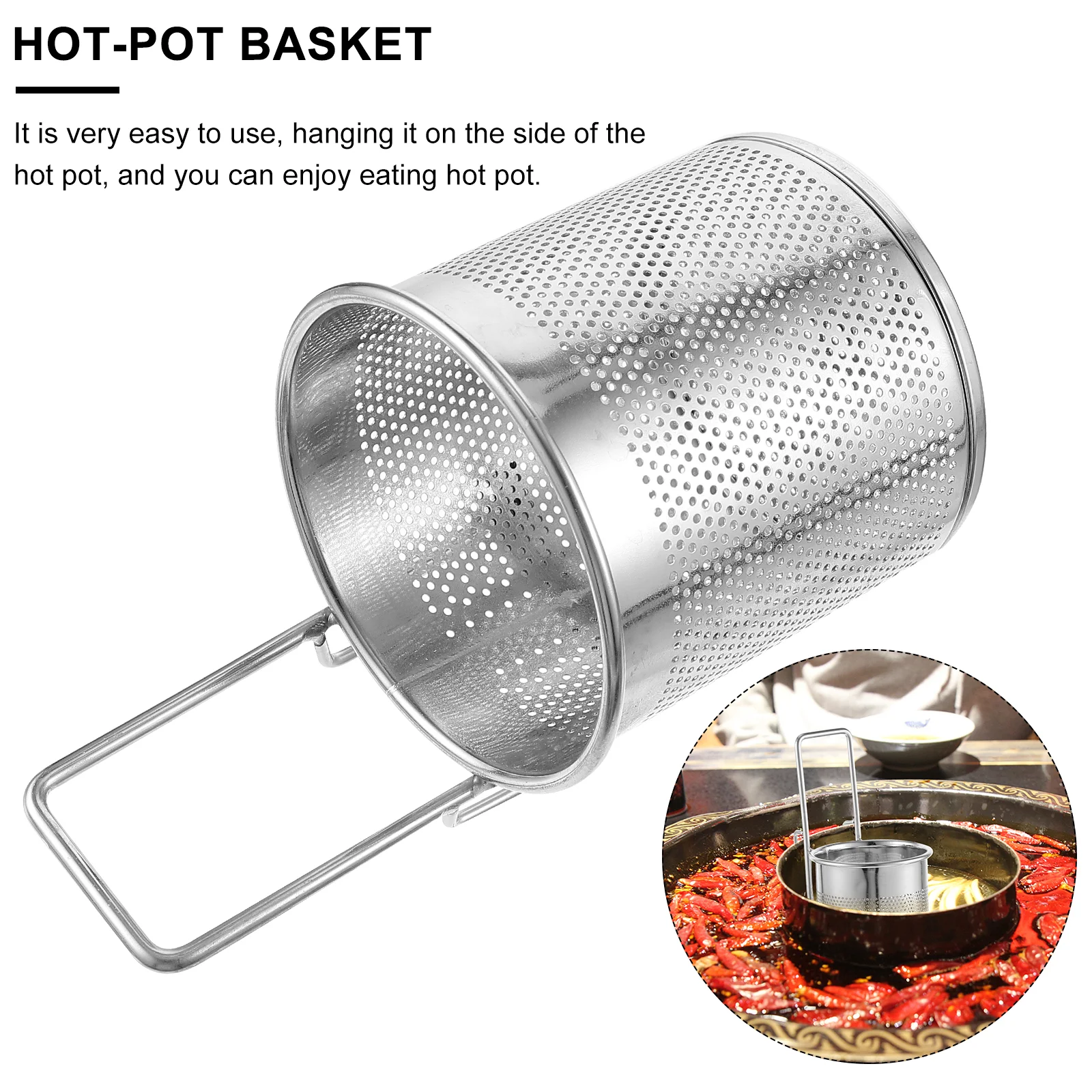 Spider Hot Pot Hook Slip Through The Net Dad Basket Stainless Steel Ladle Practical Hot-pot Baskets