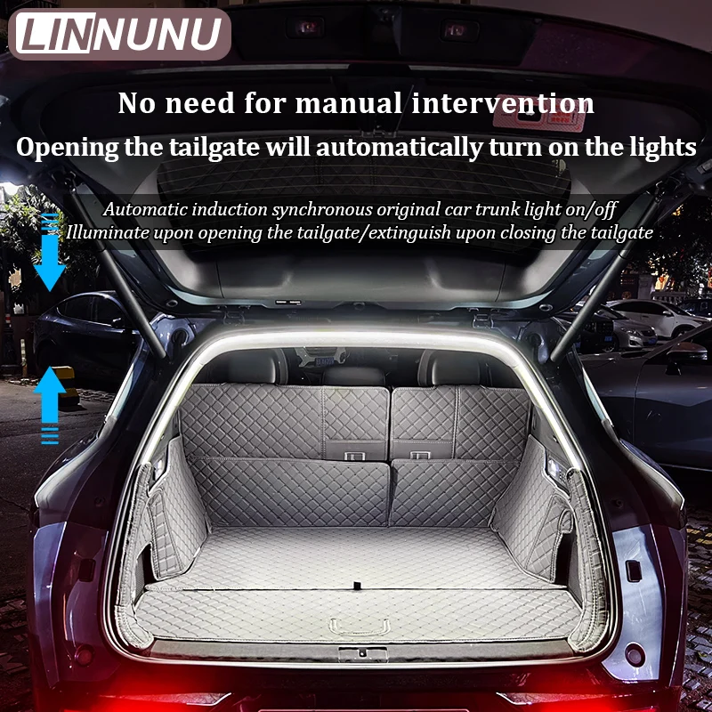 LINNUNU LED-Lichtleisten für den hinteren Kofferraum des ZEEKR 7X 2025 2026, Beleuchtung des Kofferraums, dekorative Innenbeleuchtung, Zubehör. – Detail 4