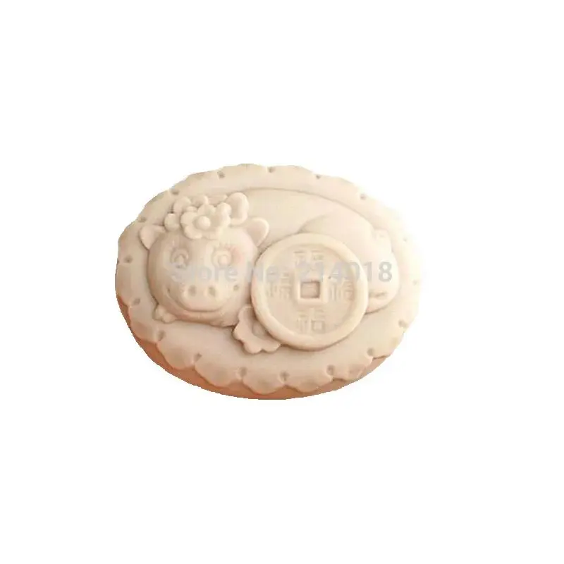 PRZY  DIY Hot 3D Coins pig shaped  handmade soap mold  candle molds silicon mould Chocolate Candy Moulds Form of Cake