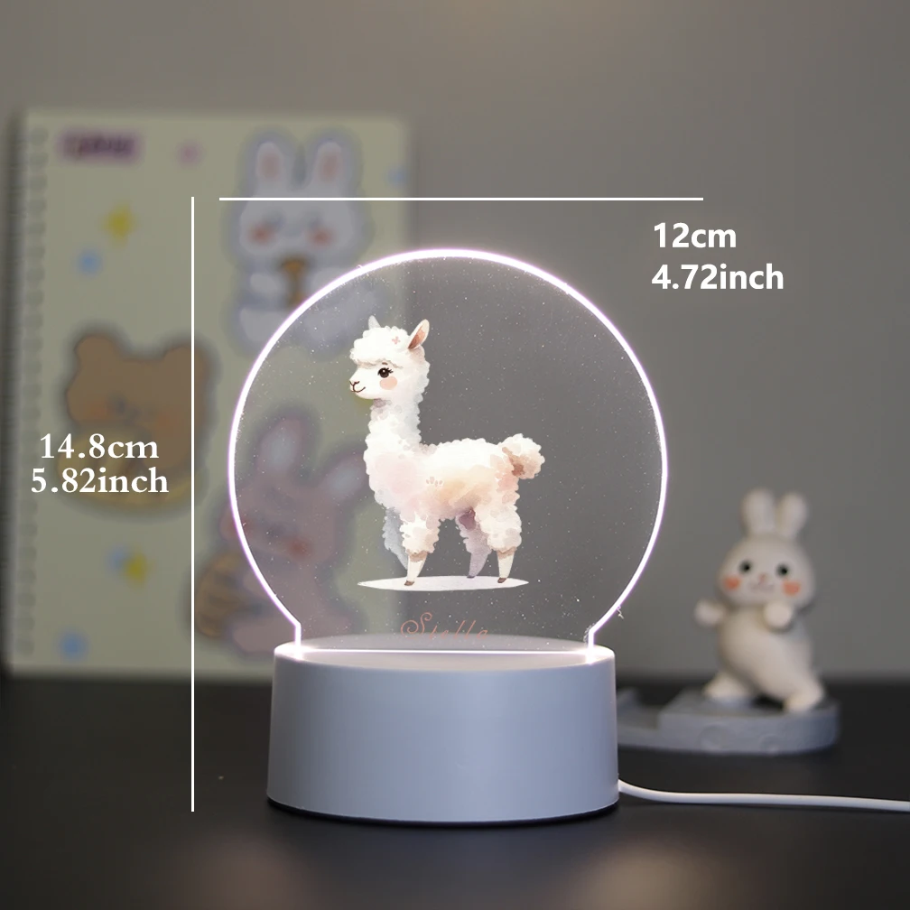 Modern minimalist custom light panel A alpaca Customized Name: Lantern Night Light Room decoration gift RGB night light LED