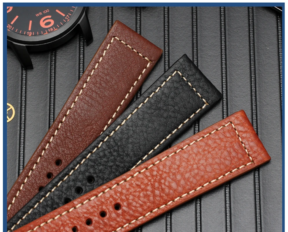 حزام جلد طبيعي (استيك) ساعة للمواطن ساو أورانج Bm8475 ايكو حملة Ca0695 0690 سلسلة حزام ساعة إكسسوار 22 مللي متر