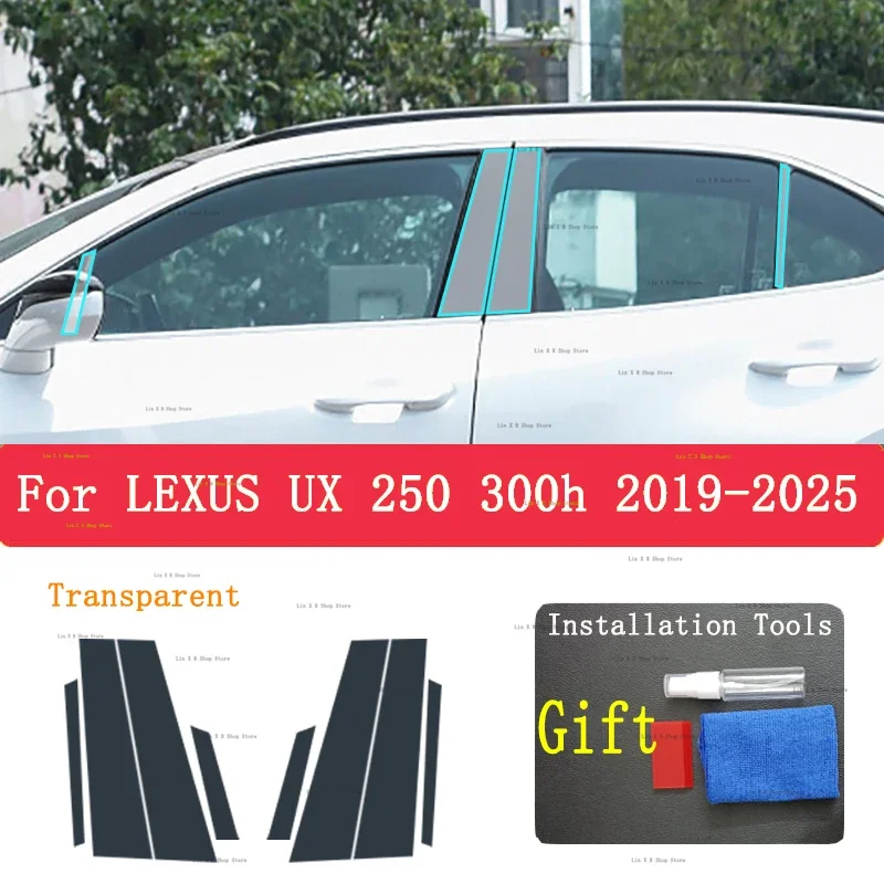 

TPU Protective Film Anti-scratch Repair Stickers For LEXUS UX 300H 2019-2025 B/C- Pillars Transparent PPF Accessories