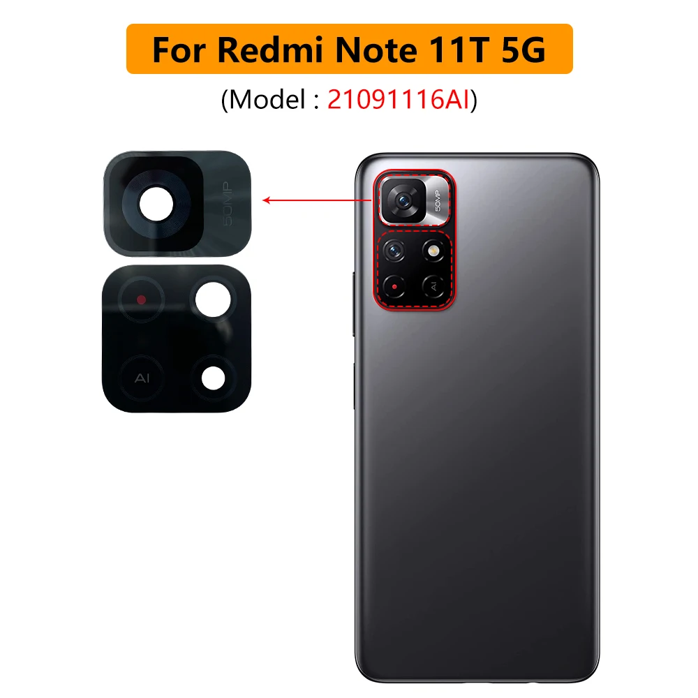 NEW Back Rear Camera Glass Lens With Ahesive For Xiaomi Mi 11 Lite 5G 11T Pro Ultra Redmi Note 11E 11S 11T 5G Repair