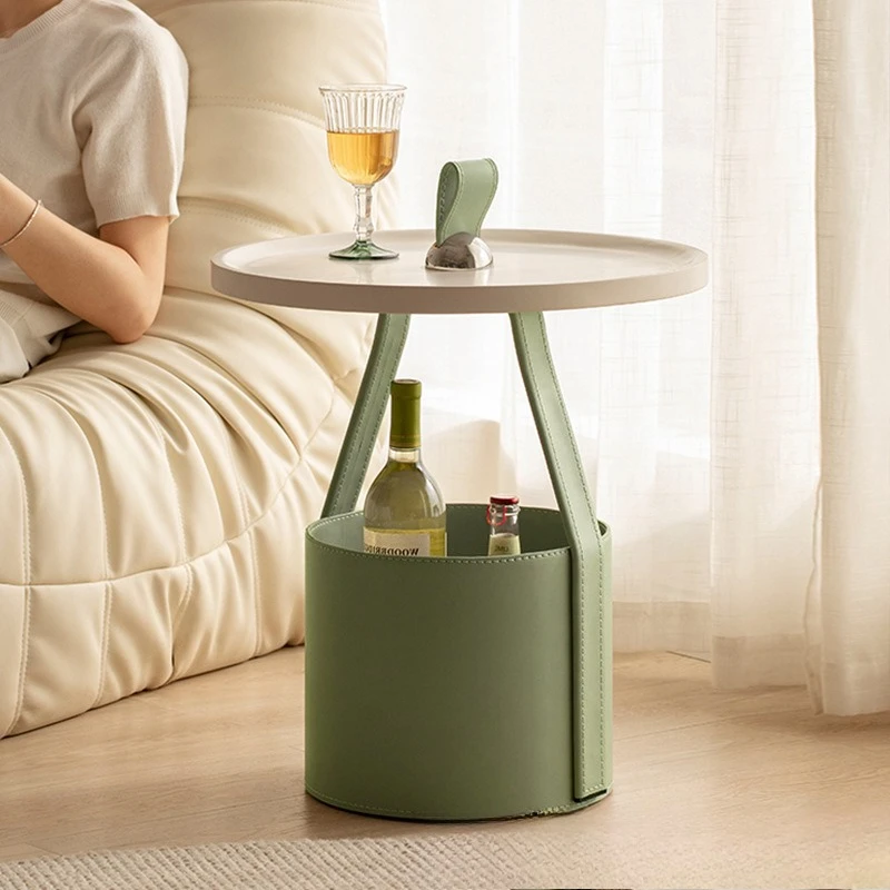 

Sofa side few small round coffee table mobile bedside bedroom small table living room balcony