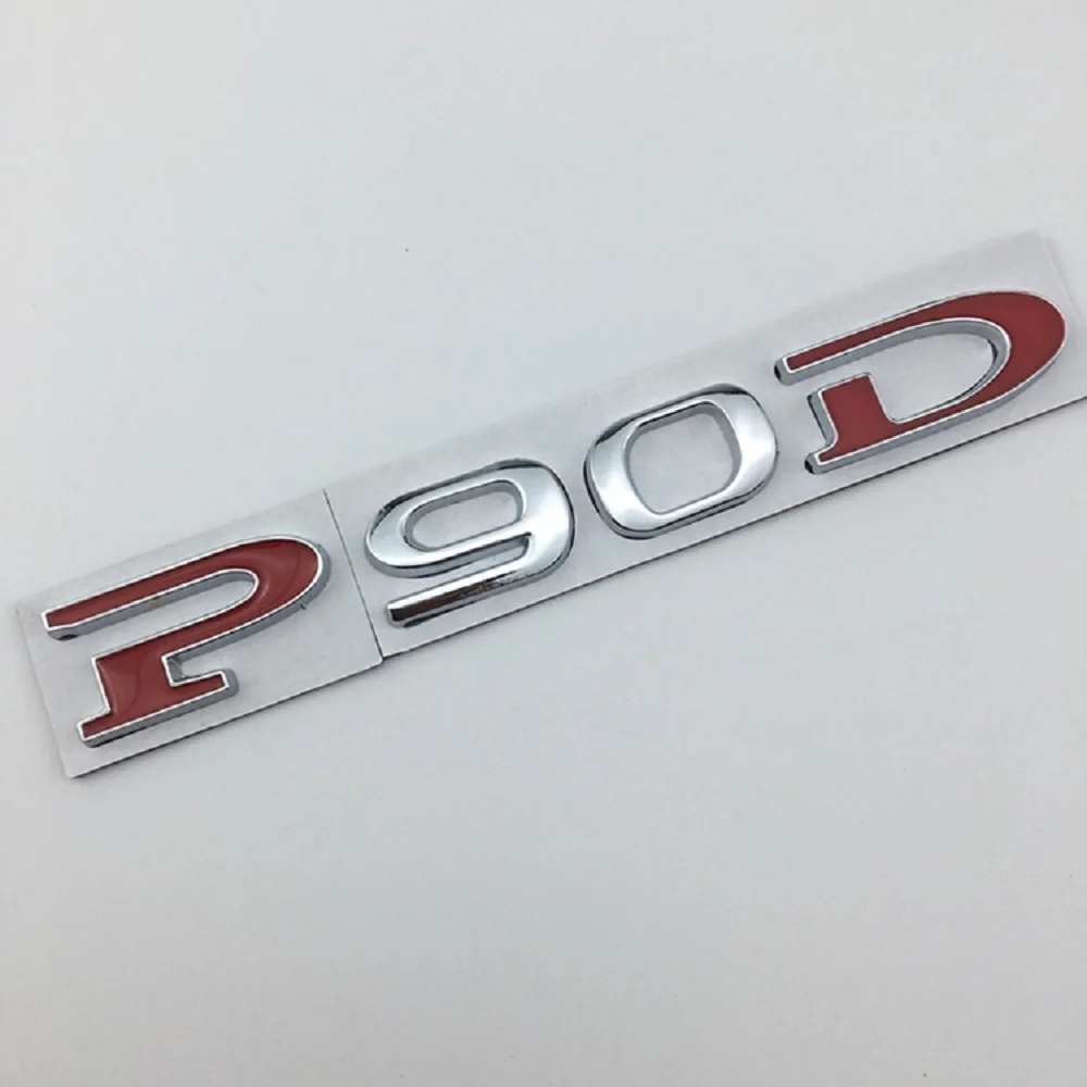 Chrome&Red Trunk Letters P75D P85D P90D P95D P100D 75D 85D 90D 95D 100D Emblems Badges for Tesla MODEL 3 S Y X