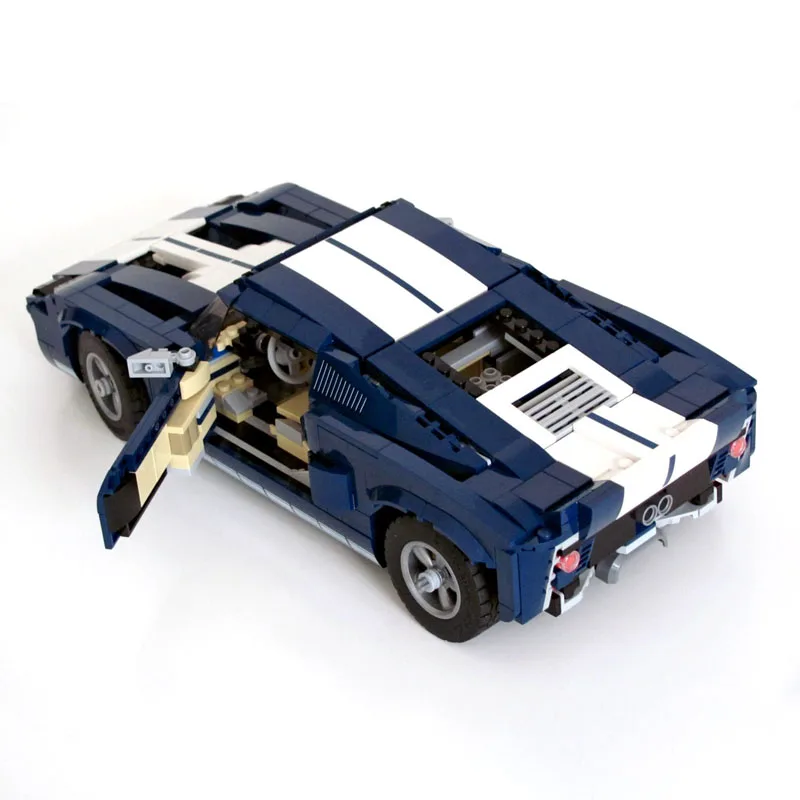 NEW Creative Expert MOC GT Super Sports Cars GT40 MOD Ford 10265 Mustangs Building Blocks Set Model DIY Bricks Toys Gifts