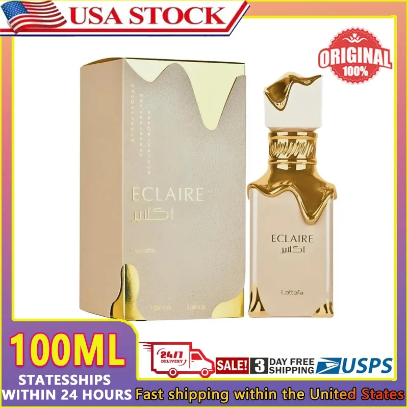 100ml regalo De calidad árabe Dubai Perfume Original Eclaire Eau De Parfum para mujeres fragancias duraderas Spray corporal desodorantes De lujo