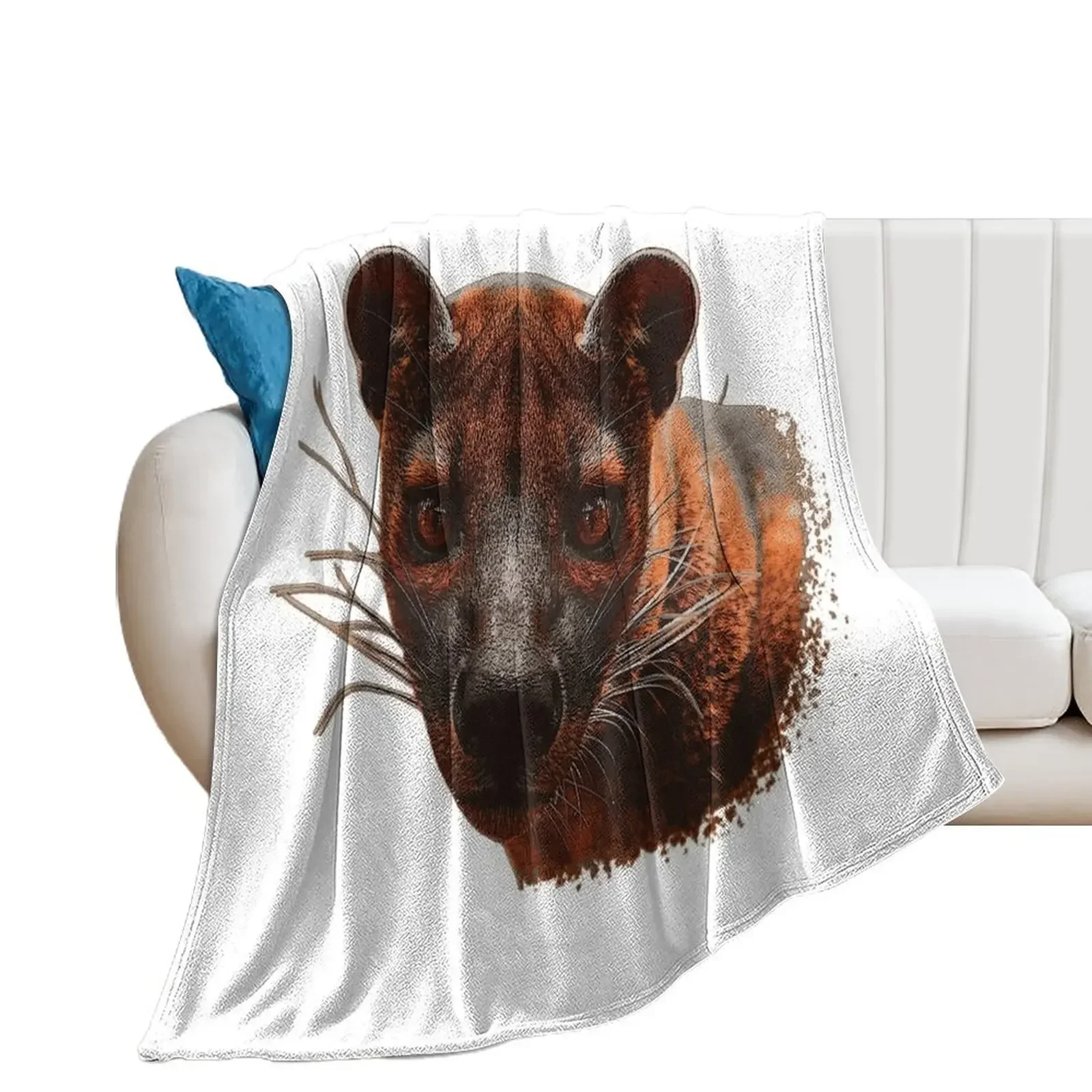 Ferret Cat, Carnivore, Beautiful Animal Lover Clothing, Popular Animal Gifts Throw Blanket warm for winter Retros Blankets