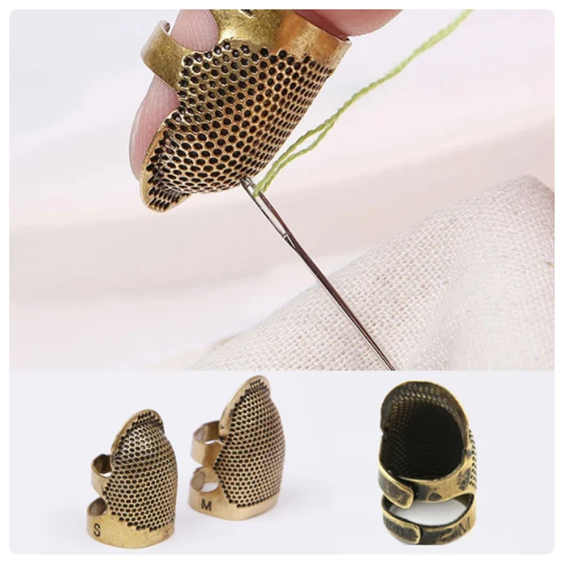 Hot New Antique Metal Brass Sewing Thimble Needles Finger Protector DIY Helpful Sewing Tools Accessories