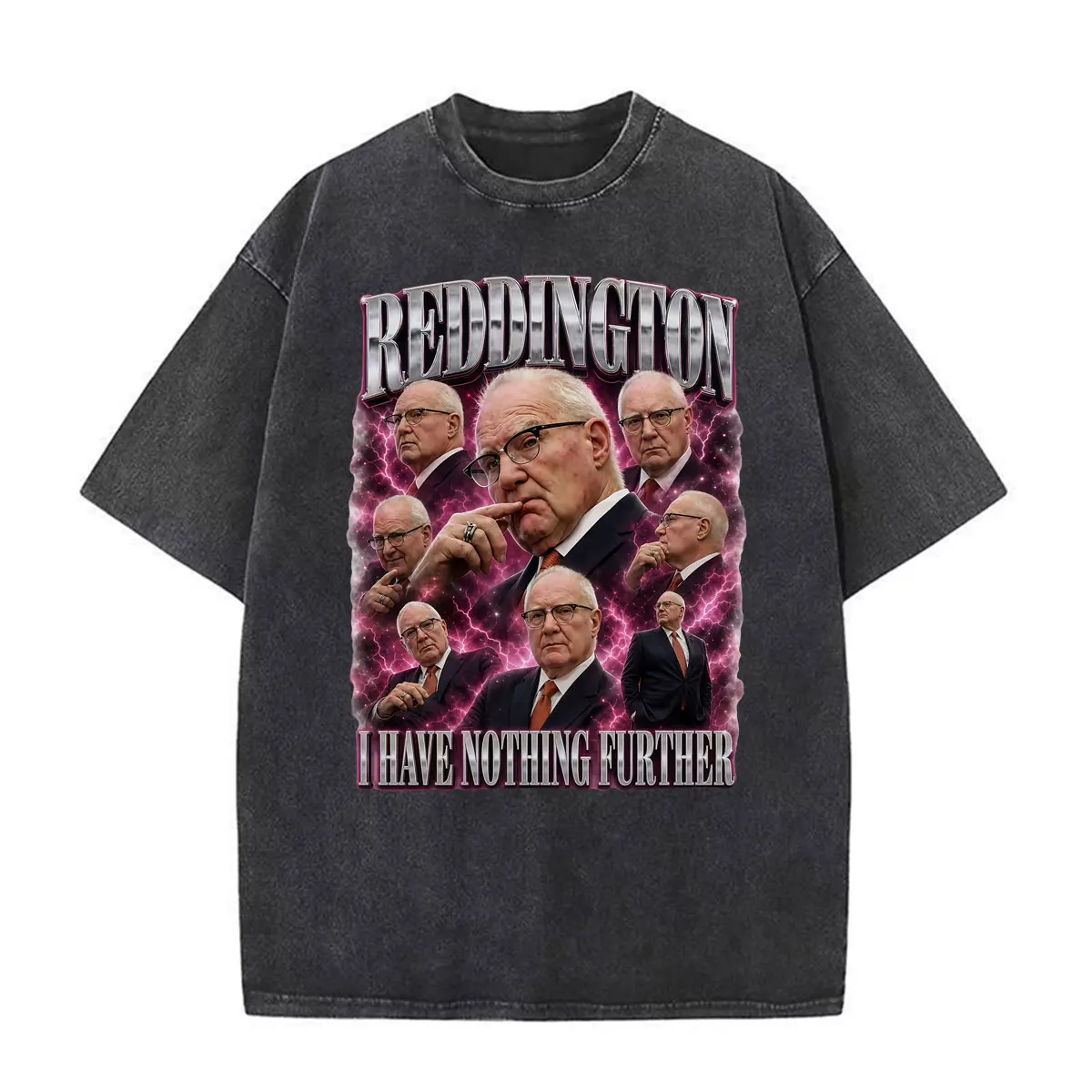 Kevin Reddington Vintage Washed T-shirt I Have Nothing Further Lawyer Courtroom T Shirts Men Women Summer Tops Oversized T Shirt