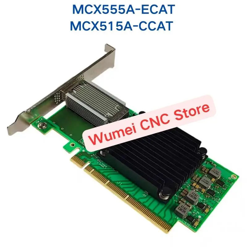 Second-hand test OK original MCX555A-ECAT 100G IB Single Port 10G Fiber Optic Network Card MCX515A-CCAT