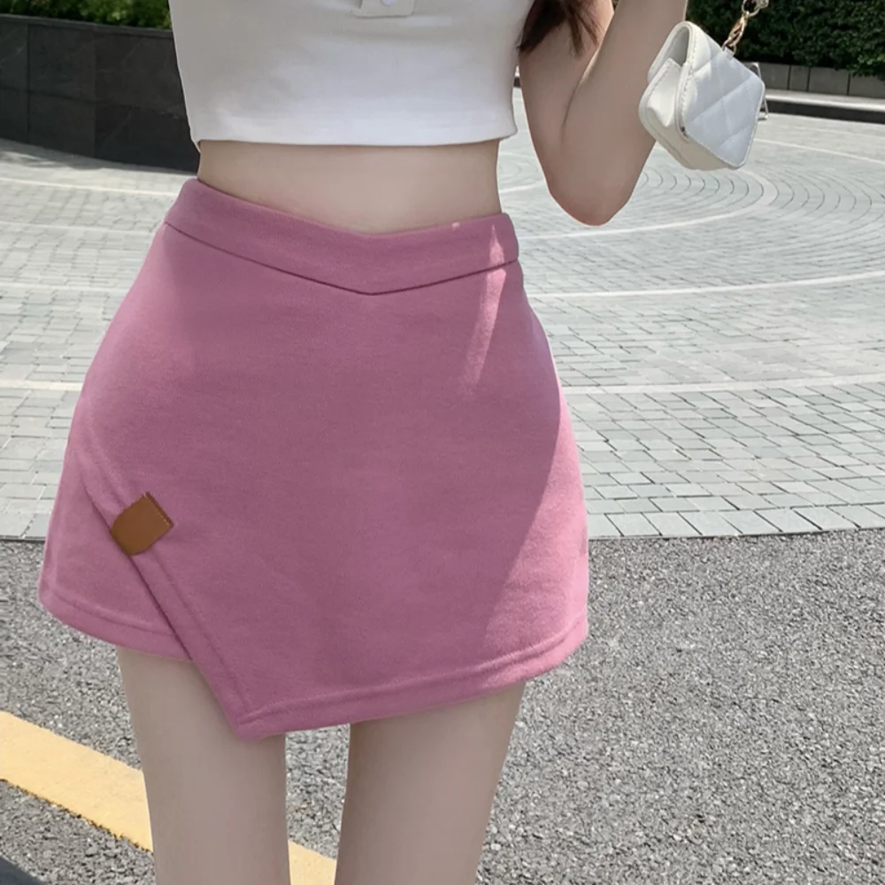 

High Waist Irregular a-line Skirt Fashion Trendy Short Skirt Mini Skirt Pants Skirt Irregular Skirt Women