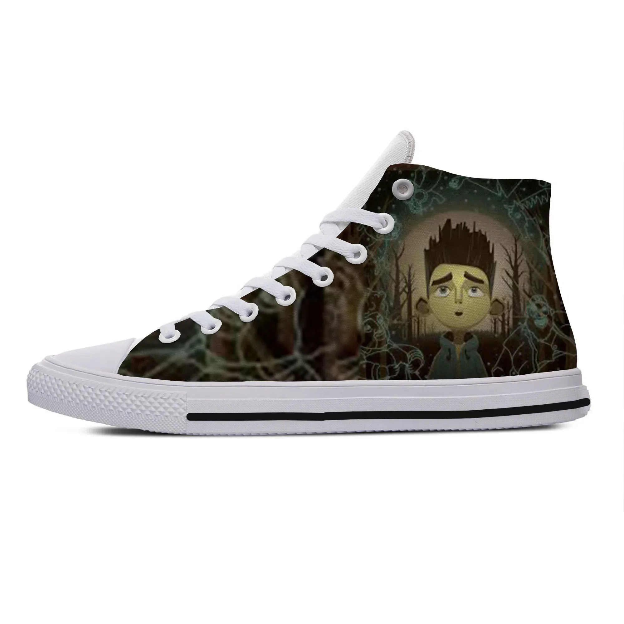 Zapatillas de deporte de alta ayuda para hombre y mujer, zapatos informales con dibujos animados, ParaNorman, clásicos, a la moda, novedad de verano