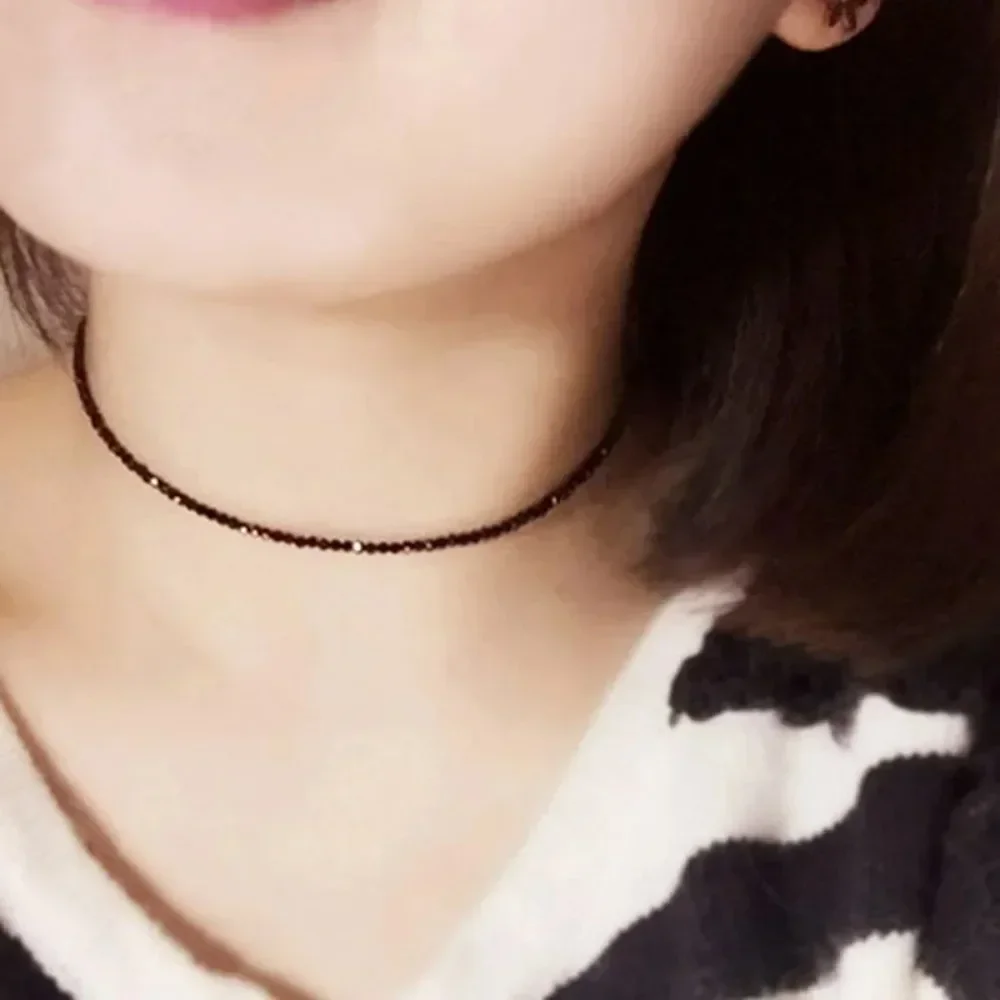 FSUNION Fashion Brand Simple Black Beads Short Necklace Femme Ladies Choker For Women Party Jewelry 2025 Gifts