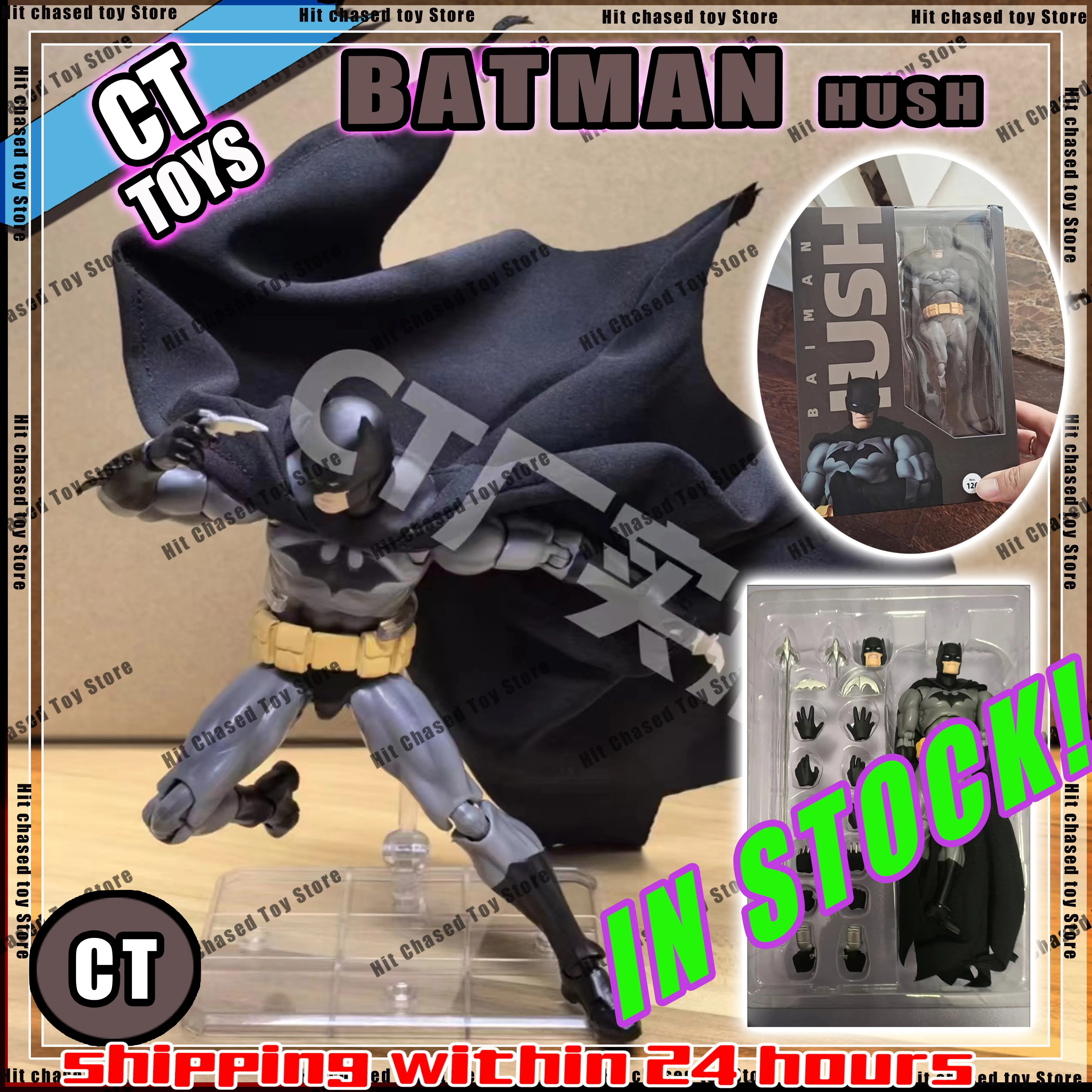 

В наличии Ct Toys Batman Hush Mafex 126, летучая мышь, человек, аниме, фигурка, статуя, подвижная модель, подарки на заказ, детские игрушки