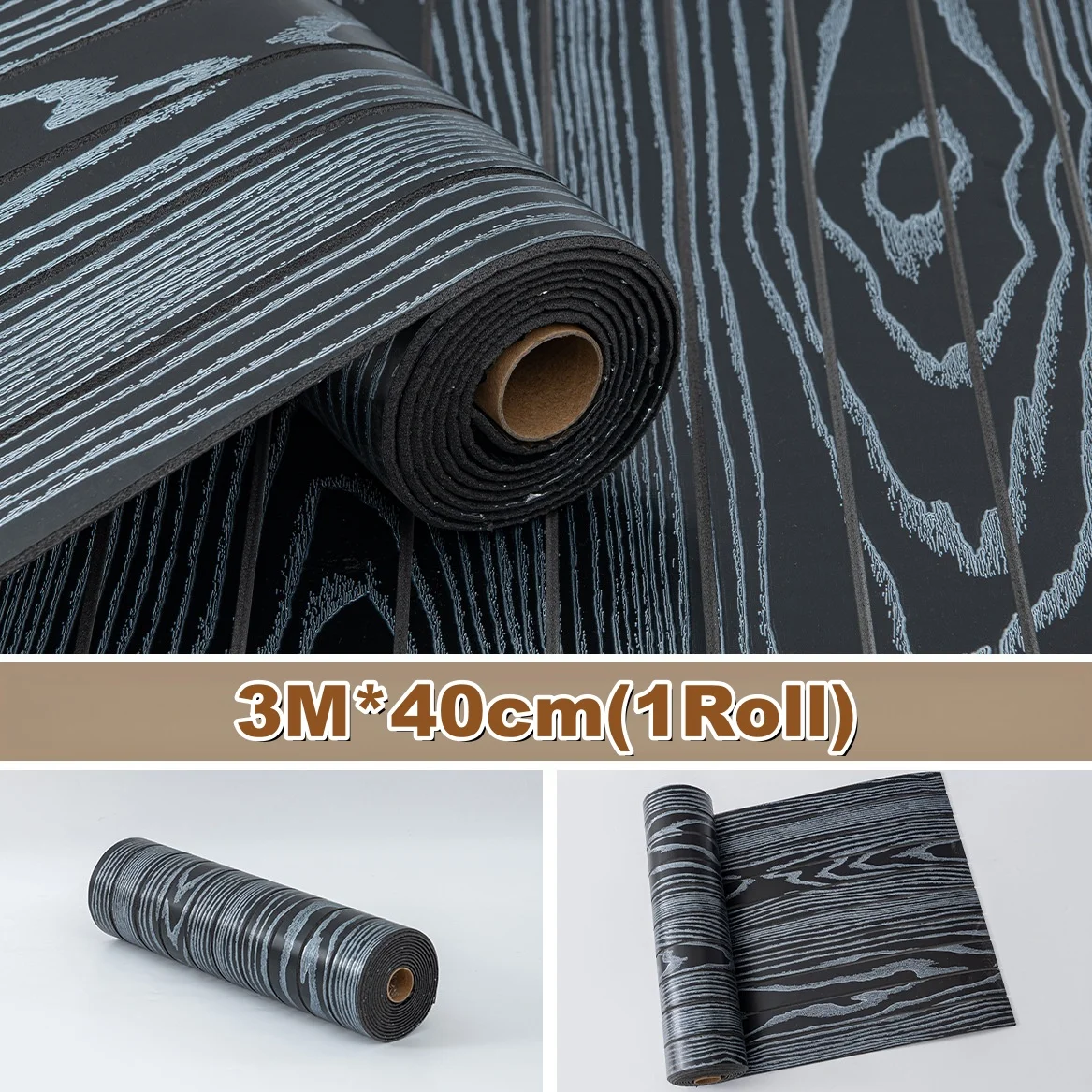 Thicken Self Adhesive Wood Grain Grid Board Wall Sticker 3D Thick Wallpaper TV Background Wall Decoration Living Room Wall Paper