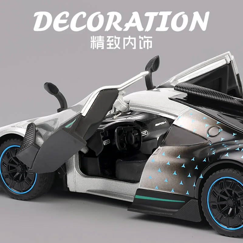 طبعة محدودة 1:32 محاكاة أفضل سيارة رياضية بنز One AMG سبيكة نموذج سيارة مع الصوت والضوء لعبة الأولاد هدية المقتنيات