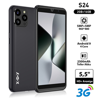 XGODY Smartphone 5.5 inch Mobile Phones S24, 16GB ROM 3000mah 5MP Rear Camera Google Android Dual SIM Card 3G Cellphone Face ID