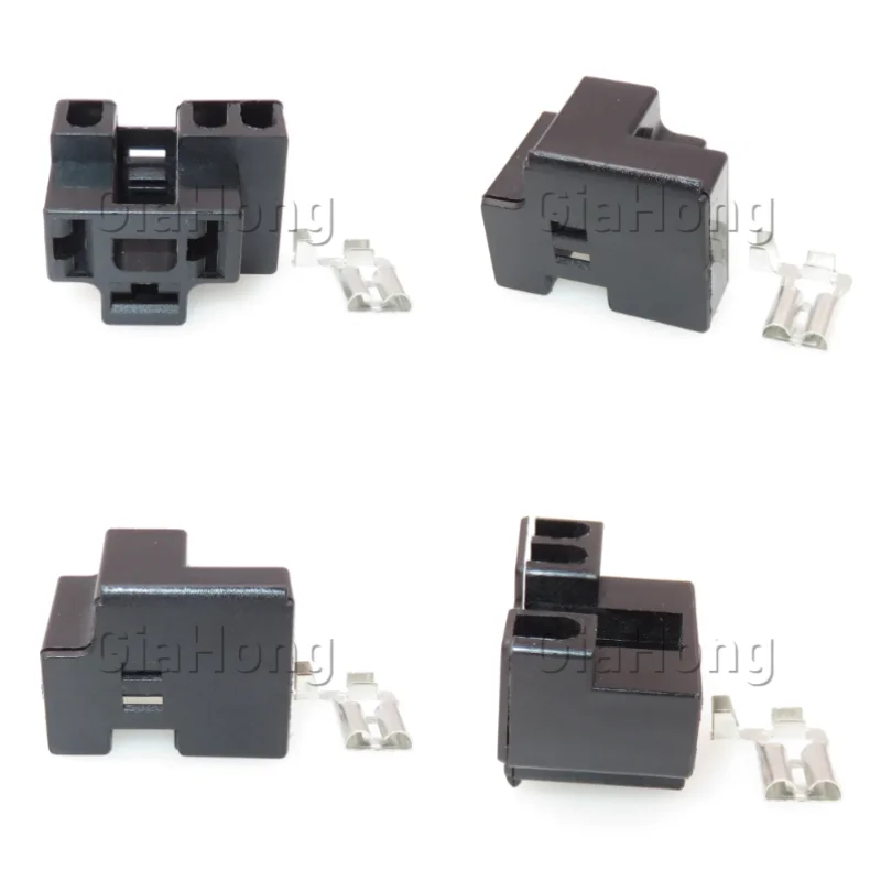 1 Set 3 Ways Auto Parts AC Assembly Car High Power Large Current Electric Cable Socket Automobile Unsealed Connector