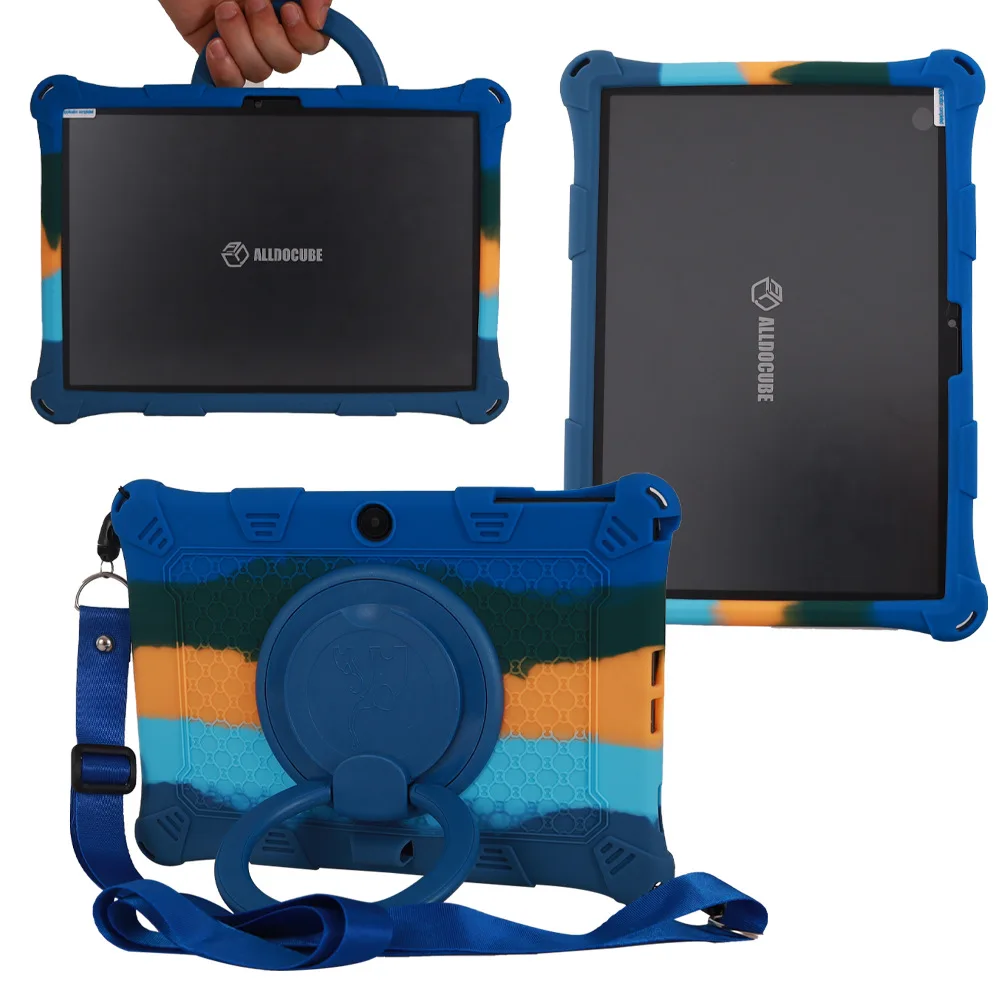 Capa protetora de silicone para tablet, anti-queda, portátil, rotativa, para coolby, cubo de rubik, iplay 9t, 10,5 polegadas