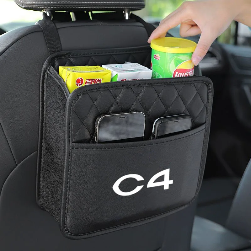 منظم تعليق متعدد الجيوب للمقعد الخلفي للسيارات لسيتروين C4 واقيات ملحقات السيارات لرحلة سفر الأطفال