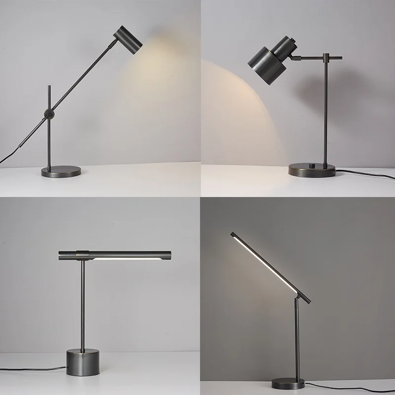 

Современная настоящая медная светодиодная настольная лампа, прикроватная настольная лампа, спальня, столовая, гостиная, домашний декор, подставка, светильник, тканевый абажур