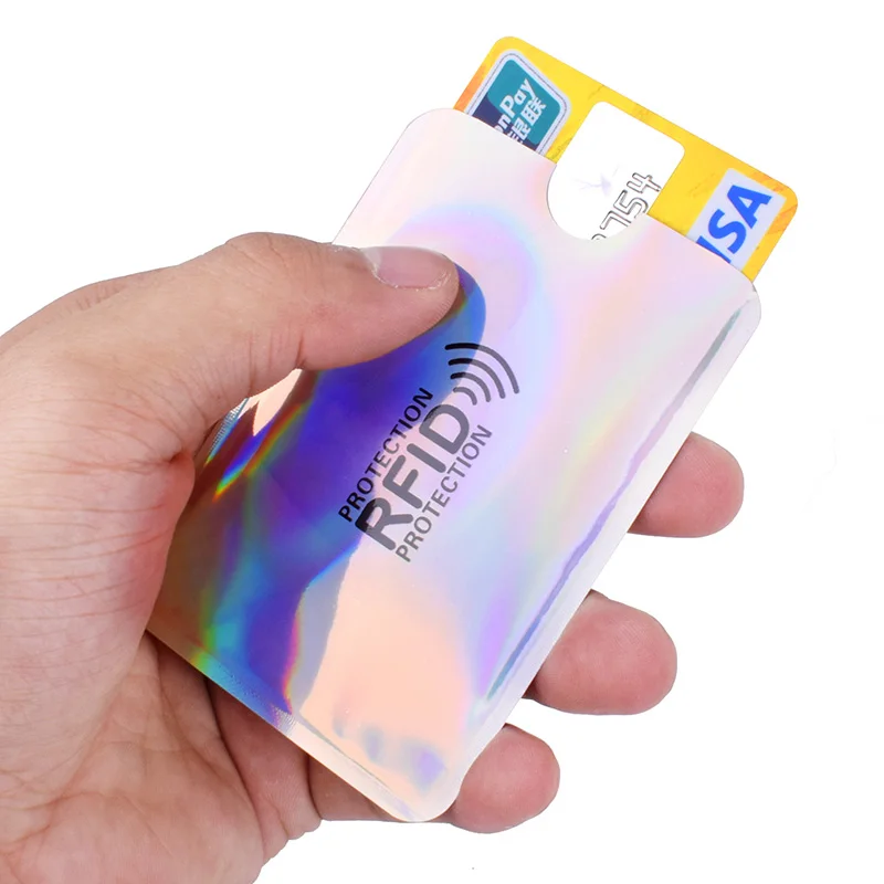 5Pcs/lot Aluminium Anti Rfid Card Holder NFC Blocking Reader Lock Id Bank Card Holder Case Protection Metal Credit Card Case