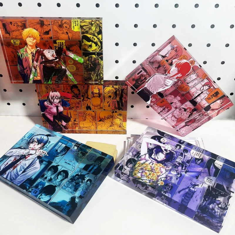 Bloque acrílico de Chainsaw Man, adorno de escritorio, Denji, Makima, Power, Hayakawa, Aki, Reze, Himeno, decoración de colección de anime para fanáticos del anime