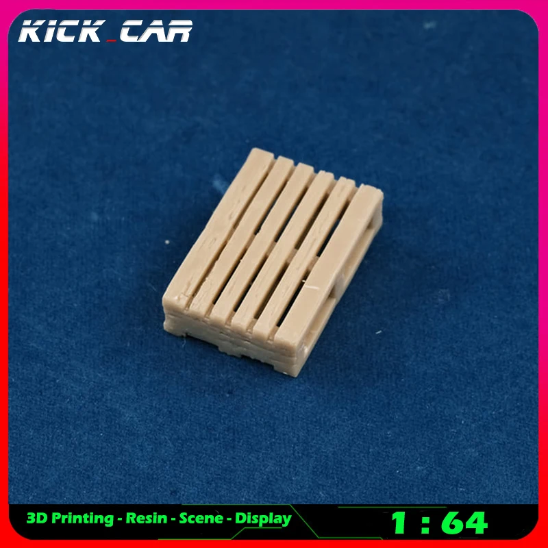 Kickcar 1/64 Forklift Plate Model Car Diorama Uncolored Resin Garage Scene Repair Tools Decoration Simulation Scene Toy