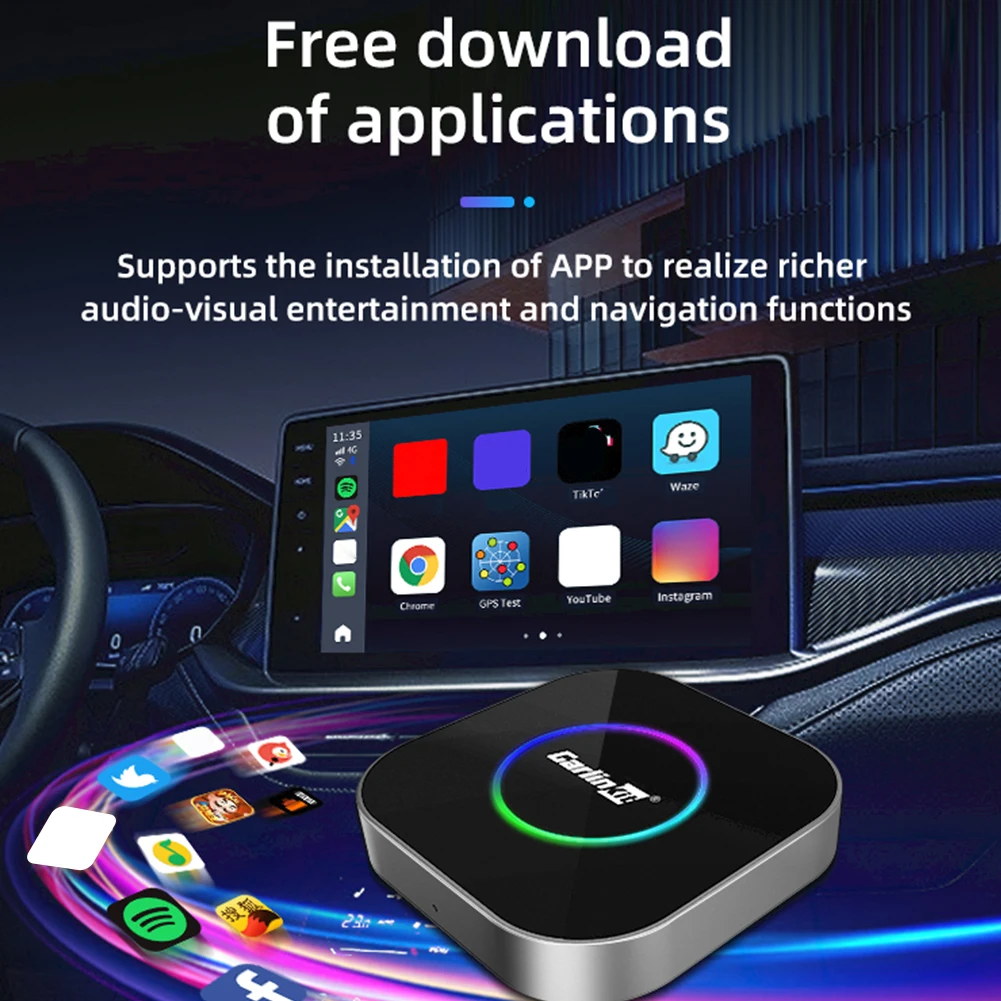 

2-in-1 Wireless Carplay & Android Auto Adapter Wireless CarPlay Adapter Convert Wired To Wireless Auto Connect for Factory Wired