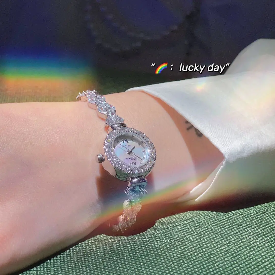 Royal Crown-reloj de cuarzo japonés para mujer, pulsera fina a la moda, joyería con carcasa de banda, diamantes de imitación de lujo, regalo de